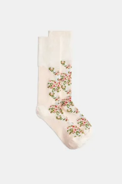 Simone Rocha Wreath Printed Socks Cream| Tights & Socks