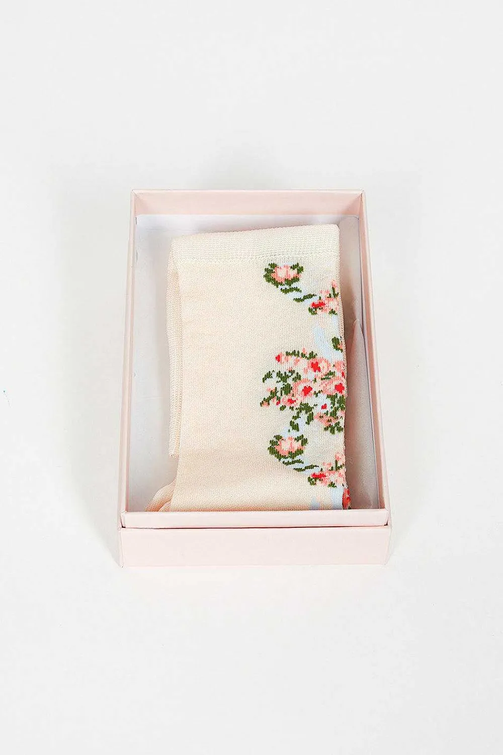 Simone Rocha Wreath Printed Socks Cream| Tights & Socks
