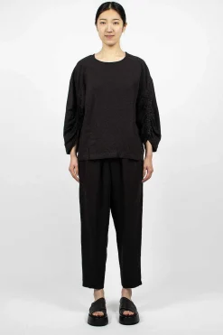 Black Crane Xiao Top Black| Tops
