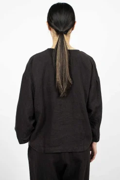 Black Crane Xiao Top Black| Tops