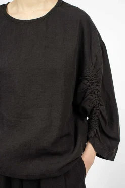 Black Crane Xiao Top Black| Tops