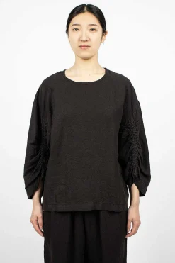 Black Crane Xiao Top Black| Tops