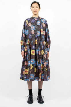 Casey Casey Yuki Dress Printed Black| Dresses