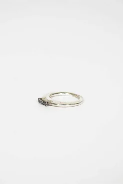 Rosa Maria Zhang Sterling Silver Black Diamond Ring| Rings