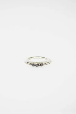Rosa Maria Zhang Sterling Silver Black Diamond Ring| Rings