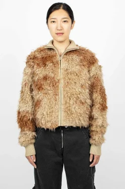 Acne Studios Zip Jacket Brown/Beige| Outerwear