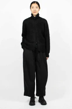 Needles Zipped Mohair Cardigan Black| Knitwear
