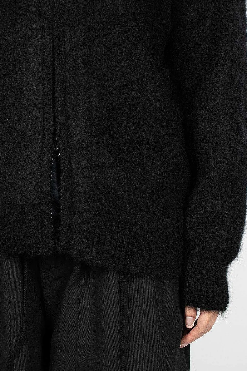 Needles Zipped Mohair Cardigan Black| Outerwear